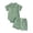 Green, variant on Newborn 0 3 6 12 18 Months Baby Boy Summer Clothes Solid Color 𝐑omper Short Sets Cute Casual Knit 2 Piece Infant Outfits