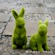 thumbnail image 2 of Conejito de musgo de Pascua, estatua de conejo flocado, figurita, Festival, jardín, patio, decoración de adorno de fiesta en casa, 2 of 7