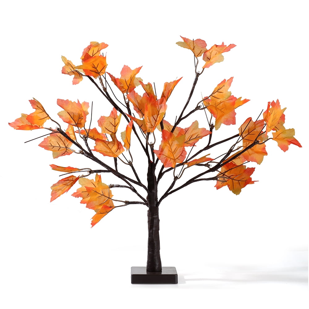 24 Bulbs LED Maple Leaves Branch Tree Light Desk Lamp Home Christmas