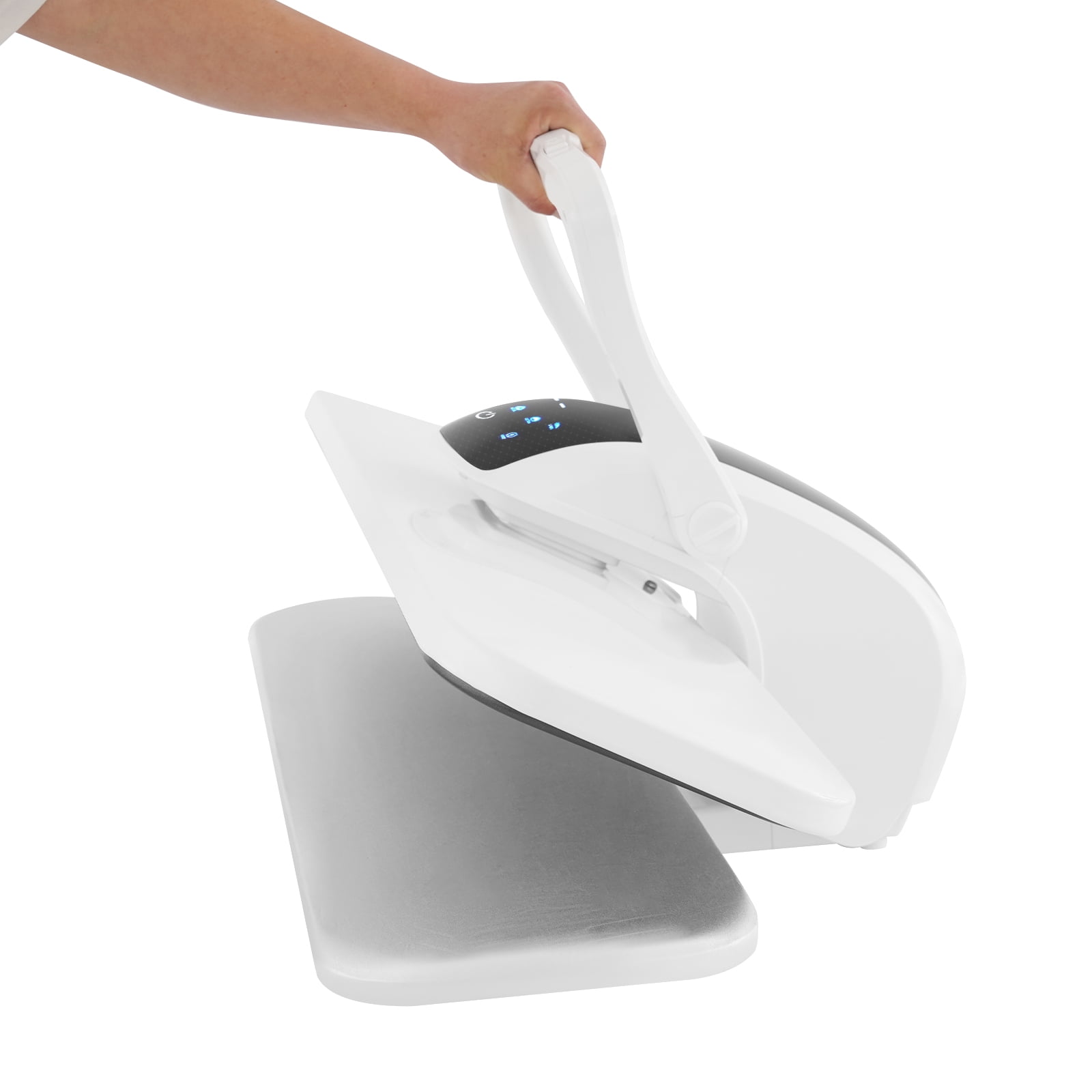 1600W Professional Steam Iron Press, LCD Intelligent Steam Press, Large Steam Iron Press White