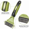 thumbnail image 5 of 2-in-1 Pet Deshedding Brush - Dual Sided Undercoat Rake for Cats/Dogs | Tangle & Mat Remover | Steel Comb for Safe Grooming | Reduce Shedding by 90%, 5 of 9