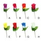 thumbnail image 3 of Bewildely 2 bolsas de decoración de boda de rosas coloridas y realistas con flores de seda de capullo de primavera y tiene una alta Decoración blanco, 3 of 6