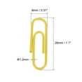 thumbnail image 2 of Uxcell Paper Clips 1.1 Inch Vinyl Coated with Box for Office Home Yellow Count 600, 2 of 6