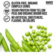 NAKED Mass - Chocolate Vegan Weight Gainer - 8Lb Bulk, GMO Free, Gluten Free, Soy Free & Dairy Free. No Artificial Ingredients - 1,280 Calories - 11 Servings