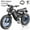 52V25AH Black, variant on AKEZ 36V 350W Kids Electric Dirt Bike,Fast Speed Electric Motorcycle Up to 17 MPH & 30 Miles Long-Range, 7-Speed Modes,Twist Grip Throttle, Dual Suspension & Brakes for Kids