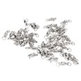 thumbnail image 1 of 50pcs Ball Bearing Swivels Connector High Strength Stainless Steel Solid Welded Rings For Saltwater Freshwater Fishing With  Rotation And Durable Connection, 1 of 8