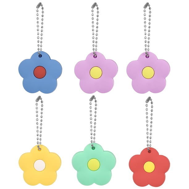 6 PCS Silicona Capa de llave en forma de flor Cubierta de llave de silicona Flower Protector Casa de llave de la casa