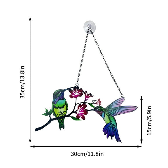 Tainini 4 PCS Metal Outdoor Wall Art Decor,3D Colorful Garden Birds Sculpture Outdoor Iron Hanging Decor Ornaments, Metal Hand-Made Bird Wall Art Decorations