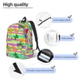 thumbnail image 4 of Lsque Multicolored Tropical Pattern Canvas Daypack, Durable Backpack, High-quality Versatile Backpack,Vintage Compact Backpack-Medium, 4 of 6