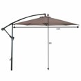 thumbnail image 2 of Gymax 10' Hanging Umbrella Outdoor Patio Market Banana Umbrella Offset Tan, 2 of 6