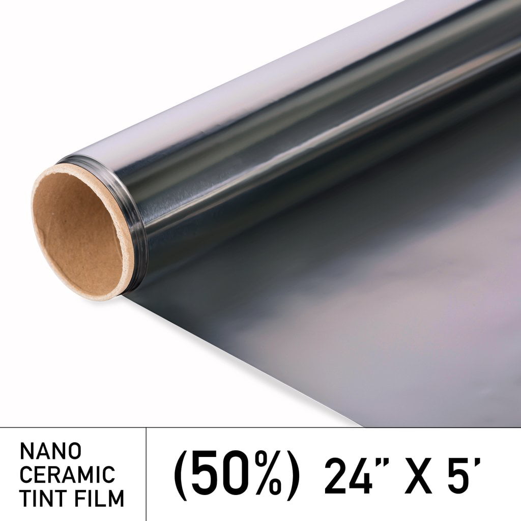 5% VLT 20” in x 5’ ft Roll MotoShield Pro Premium Professional 2mil Ceramic Window Tint Film for Auto Reduce Infrared Heat & Block UV by 99% 