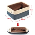 thumbnail image 4 of Unique Bargains Household Fabric Storage Bin Basket Closet Toy Clothes Towel Laundry Box Container Organizer Dark Blue S Size, 4 of 7
