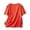 Orange, variant on Women's Round Neck Short Sleeve T Shirt with Arrow Embroidery Casual Summer Loose Fit Tops,XXL