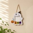 thumbnail image 5 of Kieccall Halloween Ghost Wooden Picture Frame Cute Spooky Shape, Ghost Shaped Photo Frame with Stand and Hanging Rope, Tabletop Ornament Wall Hanging Decor for Halloween Party Home, 5 of 6