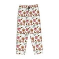 thumbnail image 4 of Naloa Rose Flowers Print Women’s Ultra-Soft Comfy Pajama Lounge Pants with Pockets & Drawstring, 4 of 8
