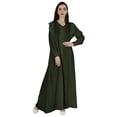 thumbnail image 1 of Bimba Abaya Robe de Prière Islamique avec Hijab pour Femmes avec Patte de Boutonnage avant Robe Musulmane, 1 of 7