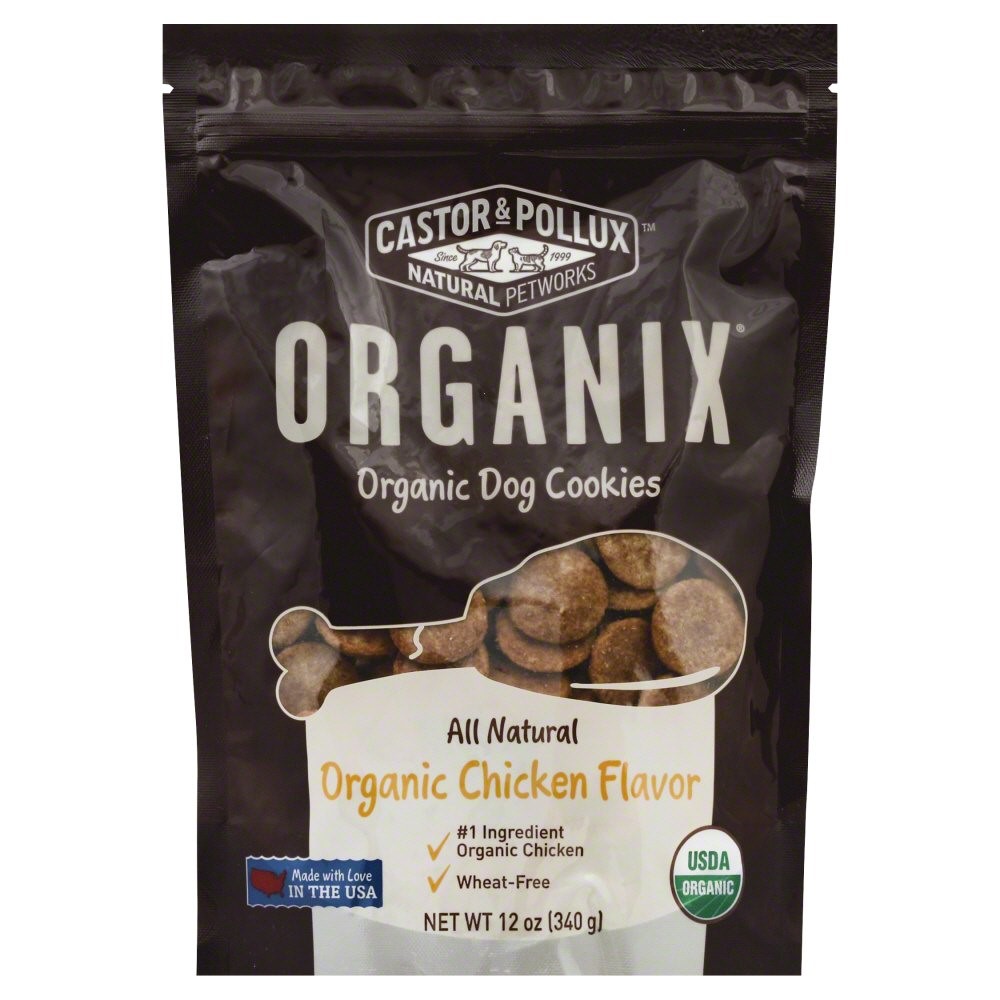 Castor & Pollux Organix Dog Cookies Chicken Dog Treats, 12 oz. bag