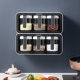 thumbnail image 4 of Maytalsory PP PS Seasoning Box Punch-free Replacement Multi Cup Modern Kitchen Sugar Salt Condiment Container Spice Rack Organizer Black 3 Cups, 4 of 6