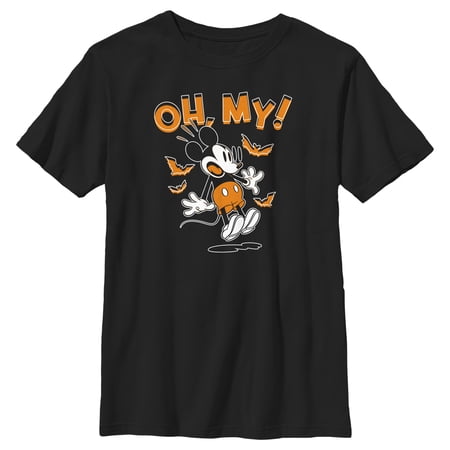 Boy s Mickey & Friends Mickey Halloween Oh My Graphic Tee Black Small