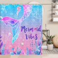 thumbnail image 2 of Mermaid Shower Curtain, Mermaid Fish Tail Scale Colorful Ocean Theme Girls Cute Waterproof Fabric Bathroom Curtains, Pink Blue Purple Kids Ocean Bathroom Shower Curtain with 12PCS Hooks, 36X70IN, 2 of 6