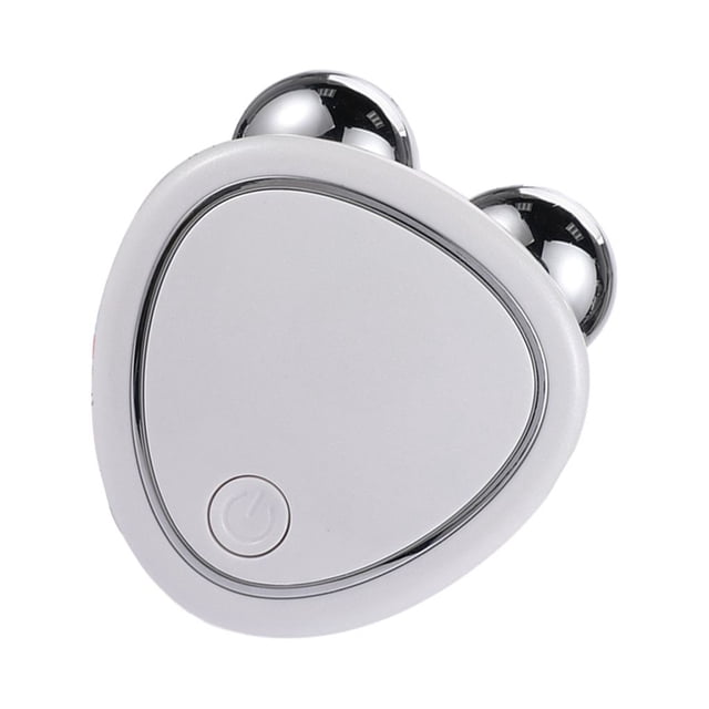 keepw Rouleau Facial Électrique en Forme de V Masseur Corporel Micro-Courant Outil de Levage du Visage pour Santé Beauté Blanc