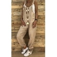 thumbnail image 1 of Kmbangi Salopette Décontractée pour Femmes Jambes Larges Combinaisons Amples avec Poches, 1 of 4