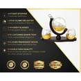 thumbnail image 3 of Verolux Whiskey Globe Decanter Set with 2 Glasses with Etched World Map in Gift Box - for Liquor, Whiskey, Brandy, Gin, Rum, Tequila, Vodka, and Brandy - Home Bar Accessories for Men and Women, 3 of 8