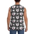 thumbnail image 4 of Bingfone HUSKY Face Pattern Men's Tank Tops Workout Sleeveless Tee Shirts Running Beach Tanks for Men-X-Large, 4 of 7