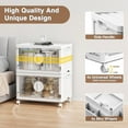 thumbnail image 4 of BROVIEW Large Lockable Stackable Storage Bins with Lids, 90Gal Plastic Collapsible Storage Bin with Wheels, Closet Organizers and Storage Drawers, Cabinet for Clothes Organizer, 3Pack White V9, 4 of 8