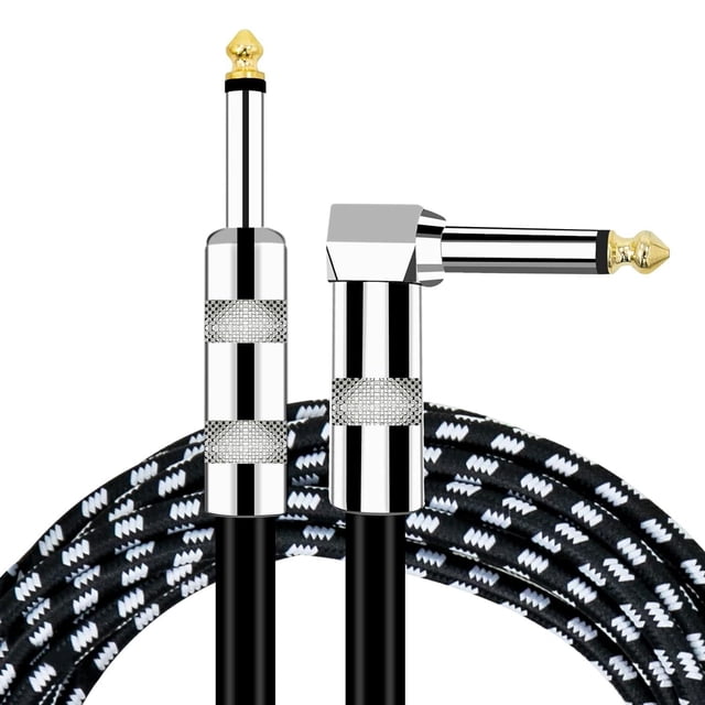 Cable para Guitarra Eléctrica Trenzado de Nylon Resistente a Interferencias 6M