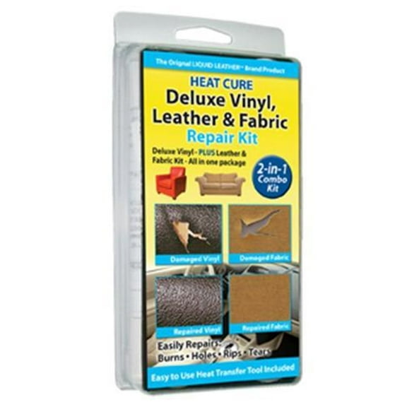 Liquid Leather - Pro Leather Vinyl Repair Kit Fix Holes Rips Tears Burns Diy Tools (30-039) - Black