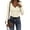 Beige, variant on Fall Blouses for Women V Neck Long Sleeve Polka Dot Top Ribbed Slim Fit Shirts 2026 Trendy Casual Tops