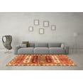 thumbnail image 3 of Ahgly Company Indoor Rectangle Abstract Orange Modern Area Rugs, 5' x 8', 3 of 4