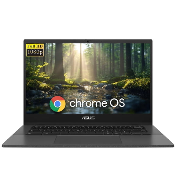 ASUS Chromebook CM1402 14" FHD Laptop, MediaTek Kompanio 520, 4GB LPDDR4x-3600 MHz RAM, 64GB eMMC, HD Webcam, WiFi 6, Bluetooth, Chrome OS, Gravity Gray