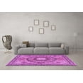 thumbnail image 3 of Ahgly Company Indoor Round Medallion Purple Traditional Area Rugs, 6' Round, 3 of 4