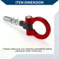 thumbnail image 7 of Unique Bargains Tow Hook /Universal Car Front Bumper Towing Hook / Durable Metal Rotary Tow Hook Ring 18.5cm 3mm 1pcs Red, 7 of 7