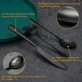 thumbnail image 3 of CNKOO 20 Piece Matte Black Silverware Set Service for 4 Stainless Steel Flatware Set Kitchen Tableware Set  Dishwasher Safe, 3 of 6