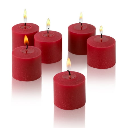Hand Poured Votives Set - Red Apple Cinnamon Scented Votive Candles Set of 12 Burn 10 Hours
