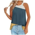 thumbnail image 1 of Débardeur pour Femmes Imprimé Col Rond Pull Mode Décontracté Col Rond Bretelles Bouton Haut, 1 of 1