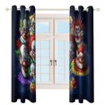 thumbnail image 4 of Killer Klowns from Outer Space Clown Curtain Blackout Thermal Insulated Drapes Bedroom Perforated Curtains for Kids Room, Bedroom, Living Room 2 Panels 52"x72", 4 of 5