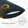thumbnail image 5 of Fotbe Oil Starry Sky Sunflower Pillow Cases - Envelope Closure - Luxury, Extra Soft, Cooling Pillow Covers - Wrinkle, Fade, Stain Resistant-20"x30", 5 of 8