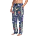 thumbnail image 2 of FORMRS Mens Pajama Pants with Pockets Cotton Sleepwear Lounge Bottoms Sizes S-2XL, Vibrant Ocean Pattern, 2 of 7