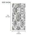 thumbnail image 4 of Ryvnso Mandala Indian Flowers Ethnic Oversized Beach Towel Microfiber Bath Blankets Swimming Fitness 37" x 74", 4 of 5
