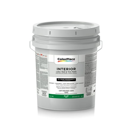 ColorPlace Ultra Premium Interior Paint & Primer, Flat, Light Base, 1 Quart