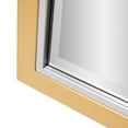 thumbnail image 6 of Two-Toned Brushed Brass and Chrome Metal Framed Beveled Edge Wall Vanity Mirror, 6 of 8