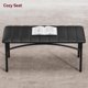 thumbnail image 4 of 4-person dining mesa set con forrado sillas y bench. rectangular kitchen mesa para small space apartment home studio. rustic negra, 4 of 7