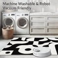 thumbnail image 5 of ODIKA 5'x7' Machine Washable Non-Slip Area Rug, Contemporary Geometric Abstract with Bold Black and Shapes High Traffic Rug, Black, 138430, 5 of 7