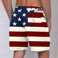thumbnail image 4 of Mens American Flag Printed Shorts,Summer Elastic High Waist Beach Shorts Lace-Up Adjustable Bermuda Shorts 4Th Of July Independence Day Sweatpants with Pockets, 4 of 4