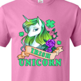thumbnail image 4 of Inktastic St Patricks Day Irish Unicorn Illustration with Shamrocks T-Shirt, 4 of 5