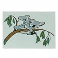 thumbnail image 1 of Tropical Animals Cutting Board, Mother and Koala Climbing over Eucalyptus Tree Branch Wildlife Forest, Decorative Tempered Glass Cutting and Serving Board, Small Size, Brown Grey, by Ambesonne, 1 of 1